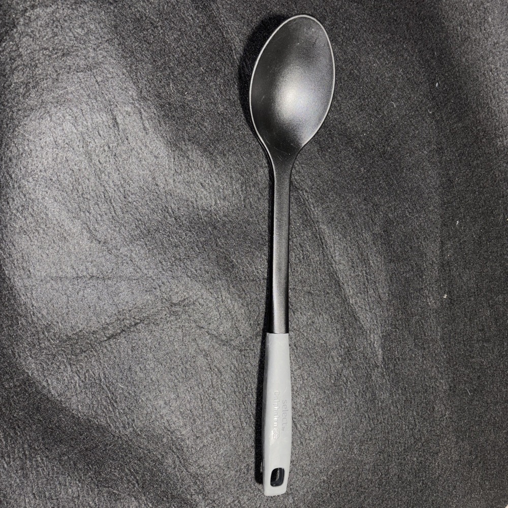 Calphalon Select 13in Black Nylon Serving Spoon Silicone Grip Heat Resistant